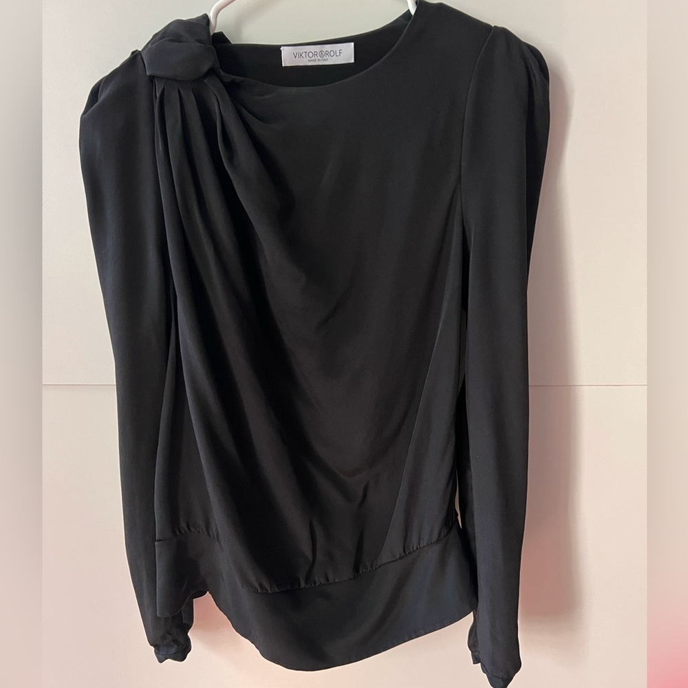 Viktor & Rolf black silk long sleeve